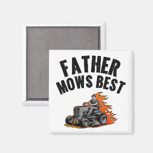 Aimant Père Mows Meilleur Amusant Papa Feu Feu Flamme Pel