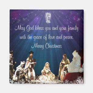 Aimant Père Noël à la Nativité