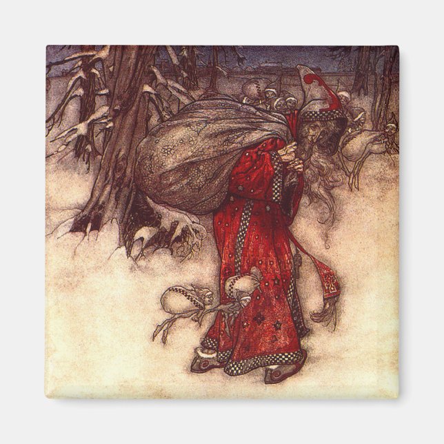 Aimant Père Noël Arthur Rackham  (Devant)