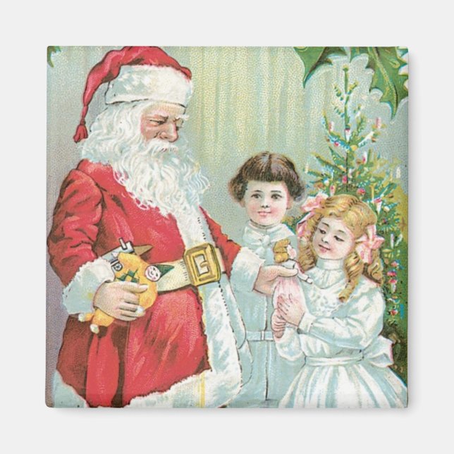 Aimant Père Noël Avec Enfants (Devant)