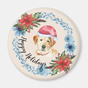 Aimant Père Noël Casquette Jaune Lab - Vacances personnal