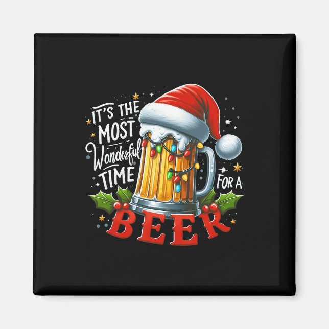 Aimant Père Noël C'est le moment le plus merveilleux pour (Devant)