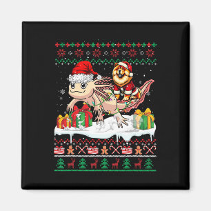 Aimant Père Noël Chow Chow Riding Axolotl Sweater L