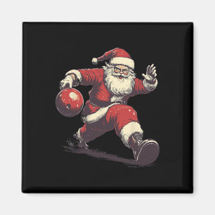 Aimant Père Noël drôle joueur de bowling quilles Noël Xma