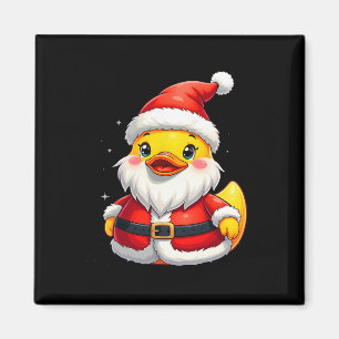 Aimant Père Noël en caoutchouc canard mignonne Noël vacan