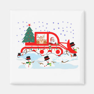 Aimant Père Noël enneigement soufflant neige Gag