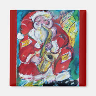 AIMANT PÈRE NOËL ET SAXO, FÊTE DE NOËL