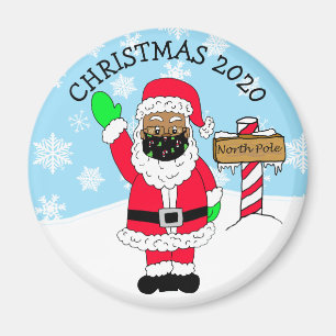 Aimant Père Noël ethnique du pôle Nord dans Facemask 2020