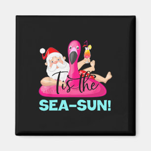 Aimant Père Noël Flamant Flotte C'est La Mer-soleil Noël