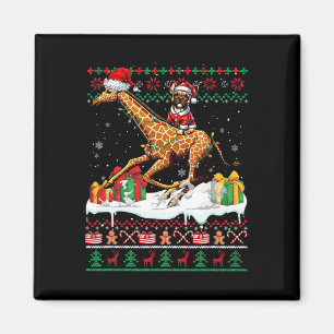 Aimant Père Noël French Bulldog équitation Giraffe Christ