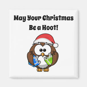 Aimant Père Noël Joyeux Noël Drôle Chouette de Noël
