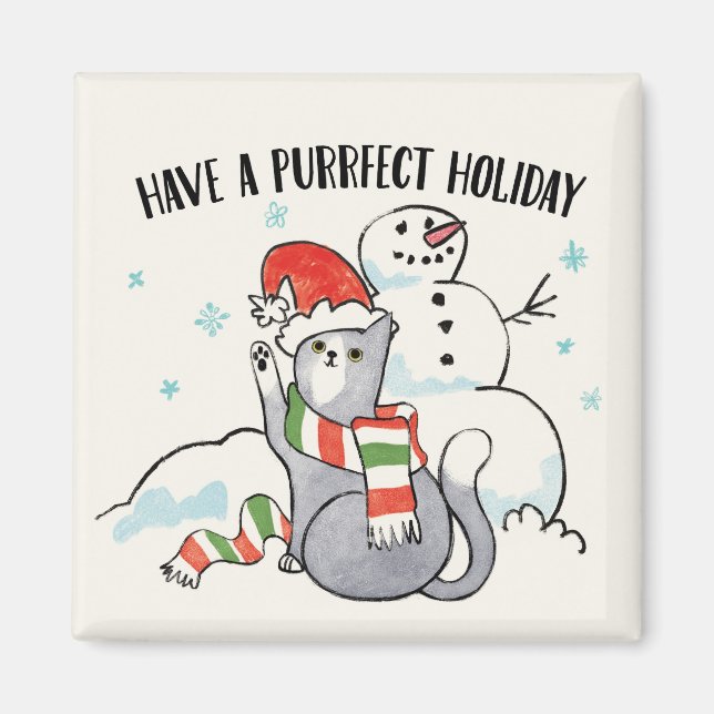 Aimant Père Noël Paws | Avoir Des Vacances Purifiées (Devant)