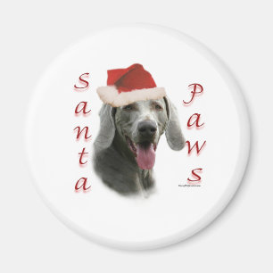 Aimant Père Noël Paws de Weimaraner