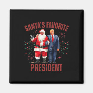 Aimant Père Noël Président favori Noël Drôle Trump X