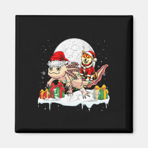 Aimant Père Noël Shiba Inu équitation Axolotl Propriétair