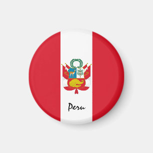 Aimant Pérou, drapeau et Amérique du Sud fans de vacances