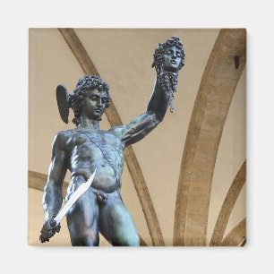 Aimant perseus with the head of medusa