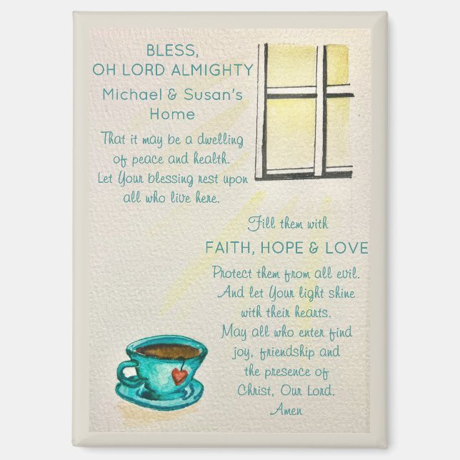 Aimant Personalized Bless This Home – Prayer (Recto)
