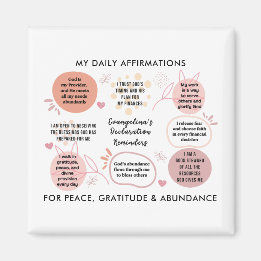 Aimant Personalized Christian Daily Affirmations Quotes