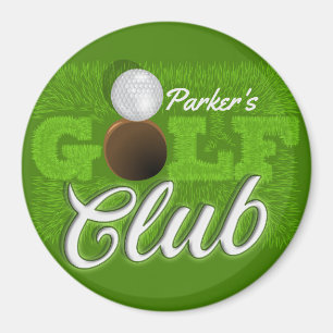 Aimant Personalized NAME Golfer Green Golf Course Club