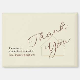 Aimant Personalized Realtor Thank You Minimalist Script 