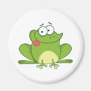 Aimant Personnage de dessin animé de grenouille traînan