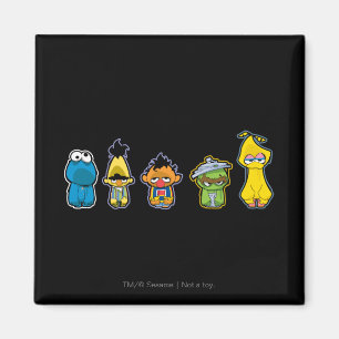 Aimant Personnages de Sesame Street zombies