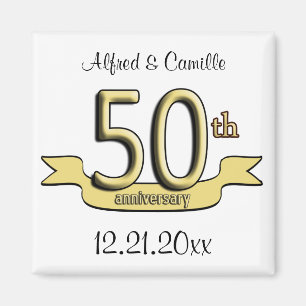 Aimant Personnalisable 50e anniversaire de fête Favor Mag