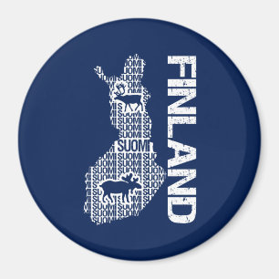 Aimant personnalisable de CARTE de la FINLANDE