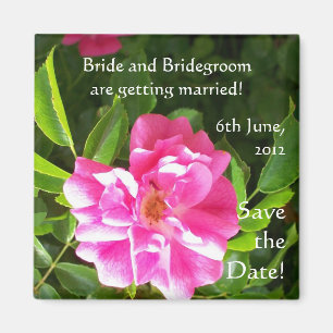 Aimant Personnalisable 'Enregistrer la date' Magnet, rose