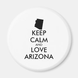 Aimant Personnalisable KEEP CALM et LOVE ARIZONA