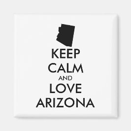 Aimant Personnalisable KEEP CALM et LOVE ARIZONA