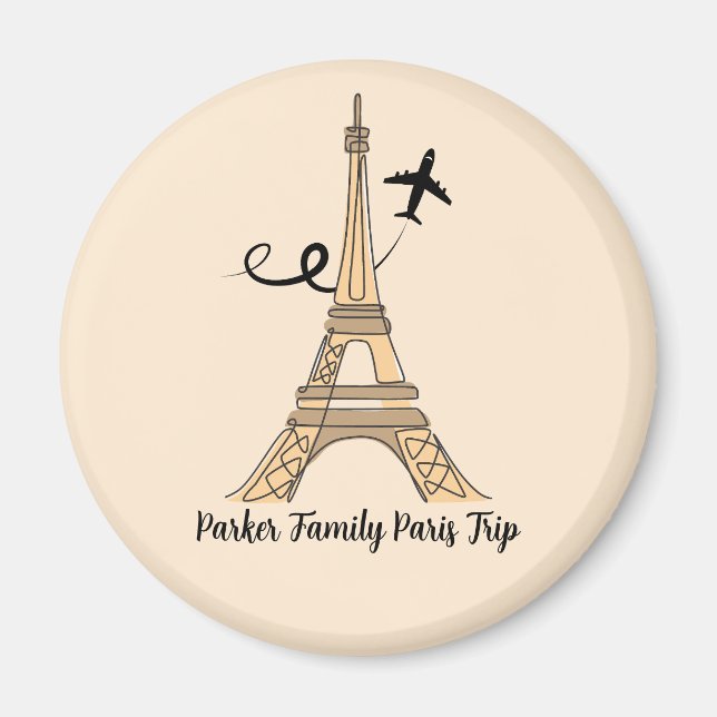 Aimant Personnalisable Paris Trip Chic Tour Eiffel (Devant)