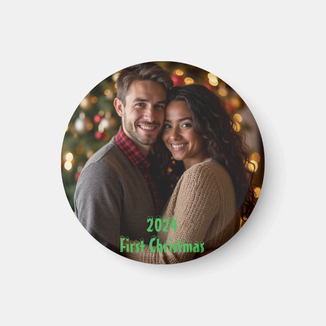 Aimant Personnalisable Premier Noël 2024 (Devant)