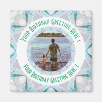 Personnalisé Anniversaire Star Grey Blue Photo Gre