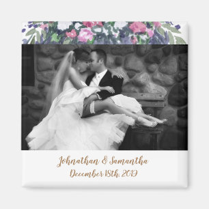 Aimant personnalisé avec photo Mariage d'été à la