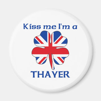 Aimant Personnalisé britannique Kiss Me Je suis Thayer