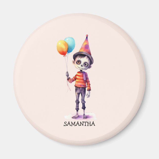 Aimant Personnalisé Cute Kid Zombie Halloween (Devant)