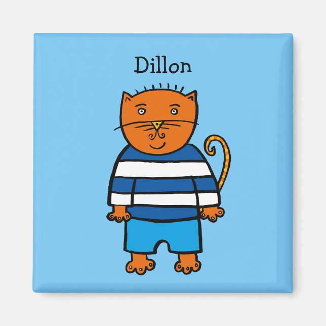 Aimant Personnalisé Dillon le chat (Devant)