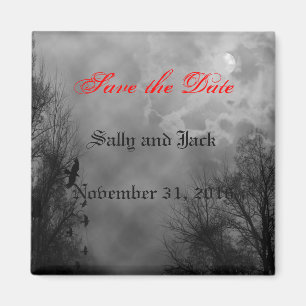 Aimant Personnalisé Enregistrer la date Haunted Halloween