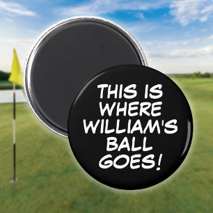 Aimant Personnalisé Funny Comic Book Golf Ball Marker