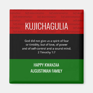 Aimant Personnalisé KUJICHAGULIA Kwanzaa