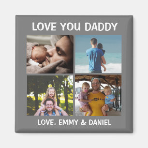 Aimant Personnalisé L'Amour Que Papa Photo