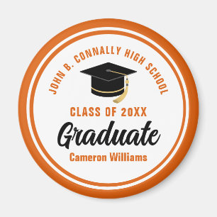 Aimant Personnalisé Orange Gradué commémoratif