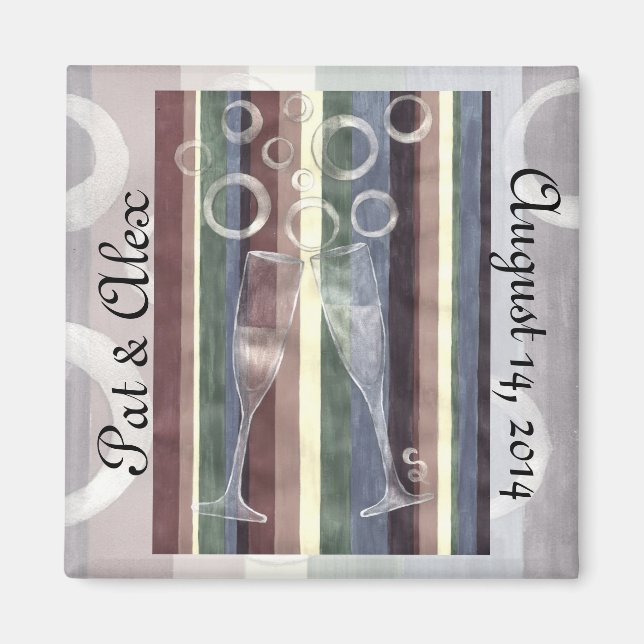 Aimant Personnalisé Rainbow Cheer 3 Anniversaire (Devant)