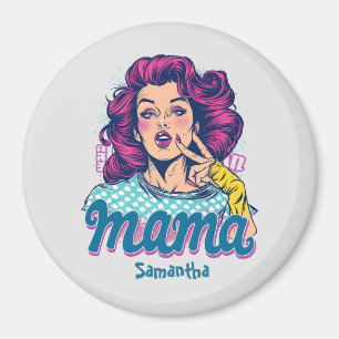 Aimant Personnalisé Retro Mama Pop Art (11)