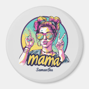 Aimant Personnalisé Retro Mama Pop Art (19)