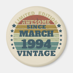Aimant Personnalisé Trente vintage 30e anniversaire