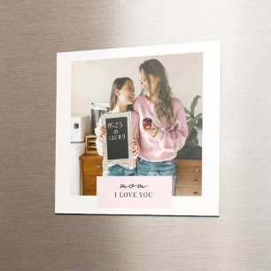 Aimant Personnalisée Maman I Love You Photo