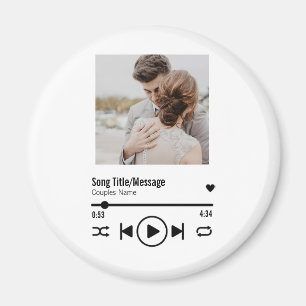 Aimant Personnalisée Nouvelle Chanson Photo Playlist